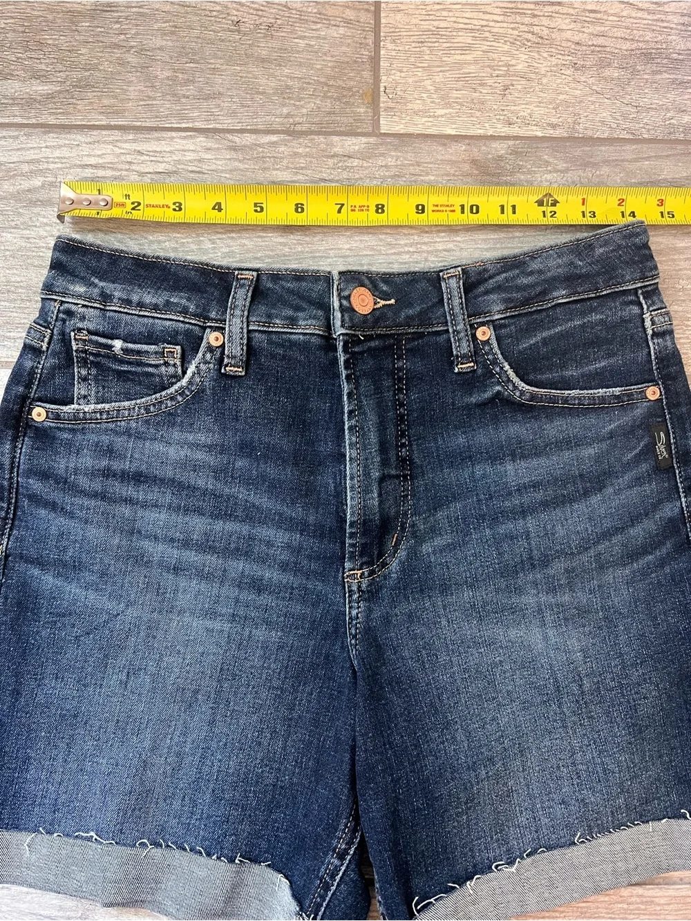 Silver Jeans Indigo Rolled Hem Denim Shorts